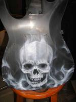 skull and fire by Drew Miller