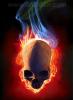 Flaming Skull by Dru Blair