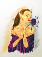 Elfo con Rosa Viola by Rosario Ingrip - Ar