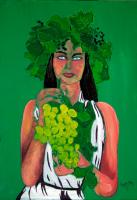 Donna con grappolo d'uva by Rosario Ingrip - Ar