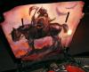 Frazetta Tribute Corvette Hood Mural by Corrado Mallia