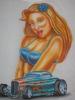 Hot Rod con modella by Sauro Pagan